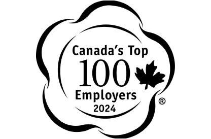 Logotipo do prmio 100 melhores empregadores do Canad 2024