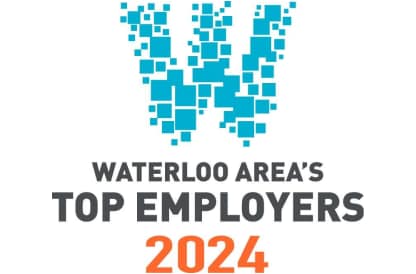 Logotipo do prmio Top Employers 2024 da regi?o de Waterloo